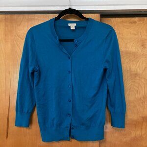 J Crew The Clare Cardigan M Blue